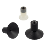 VCPF - Flat VC-LINE suction cups with female vulcanized thread